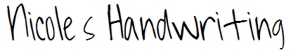 Nicole's Handwriting