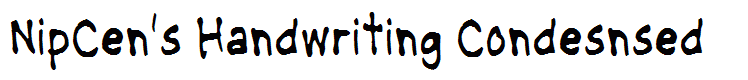 NipCen's Handwriting Condesnsed