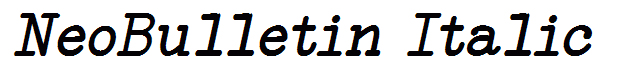 NeoBulletin Italic