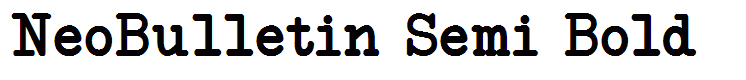 NeoBulletin Semi Bold