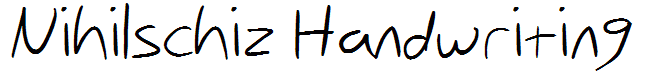 Nihilschiz Handwriting