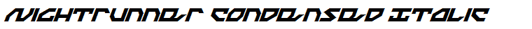 Nightrunner Condensed Italic