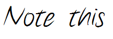 Note this