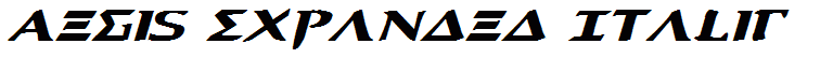 Aegis Expanded Italic