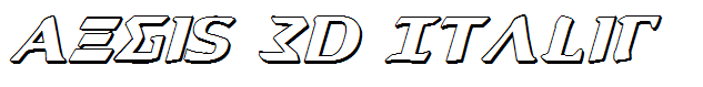 Aegis 3D Italic