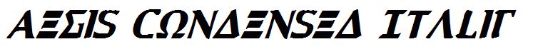 Aegis Condensed Italic