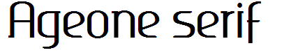 Ageone serif