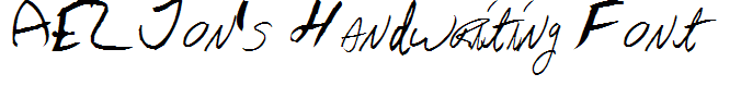 AEZ Jon's Handwriting Font