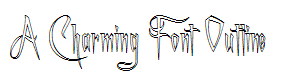 A Charming Font Outline
