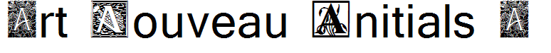 Art Nouveau Initials A