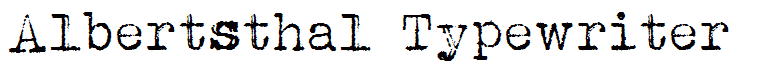 Albertsthal Typewriter