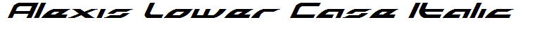 Alexis Lower Case Italic