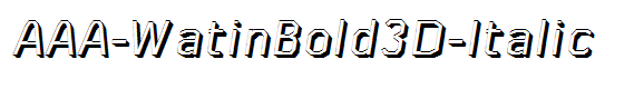 AAA-WatinBold3D-Italic