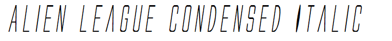 Alien League Condensed Italic