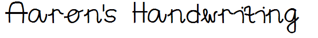 Aaron's Handwriting