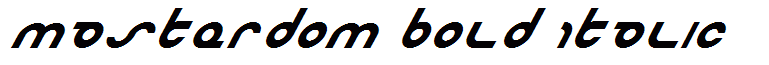 Masterdom Bold Italic
