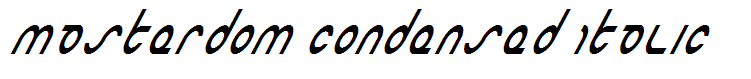 Masterdom Condensed Italic
