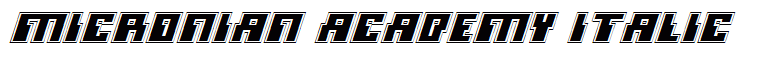 Micronian Academy Italic