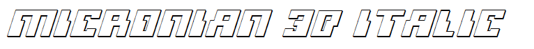Micronian 3D Italic