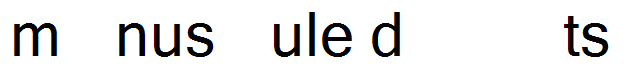 minuscule digits