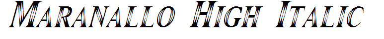 Maranallo High Italic