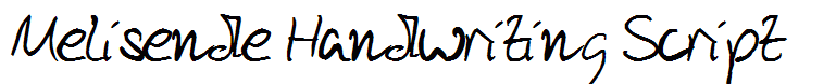 Melisende Handwriting Script