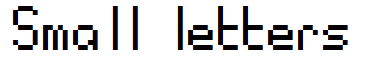 Small letters