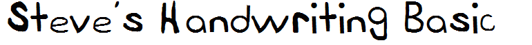 Steve's Handwriting Basic