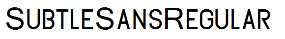 SubtleSansRegular