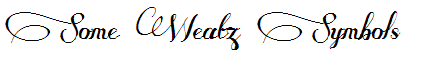 Some Weatz Symbols
