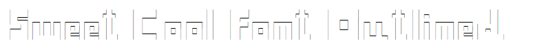 Sweet Cool Font Outlined