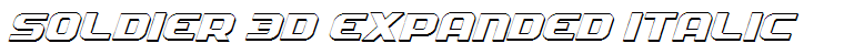 Soldier 3D Expanded Italic