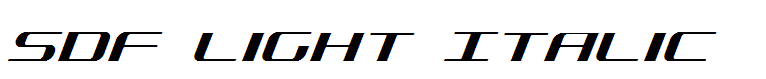 SDF Light Italic
