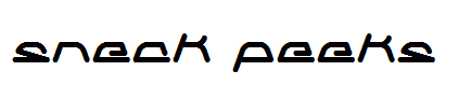 sneak peeks