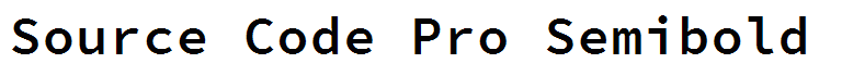 Source Code Pro Semibold