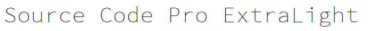Source Code Pro ExtraLight