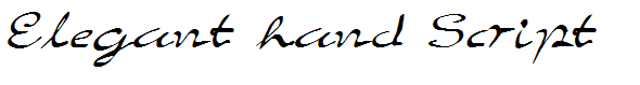 Elegant hand Script