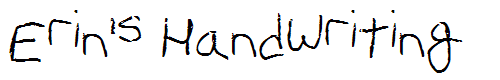 Erin's Handwriting