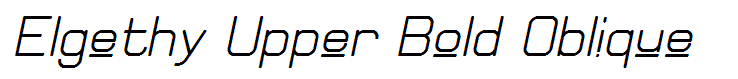 Elgethy Upper Bold Oblique