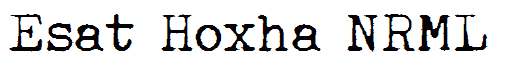 Esat Hoxha NRML