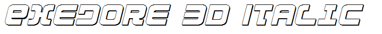 Exedore 3D Italic