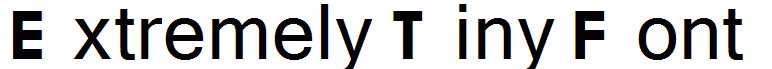 Extremely Tiny Font