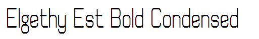 Elgethy Est Bold Condensed