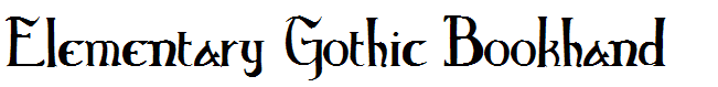Elementary Gothic Bookhand