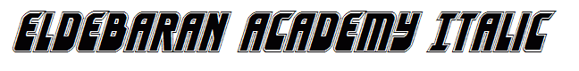 Eldebaran Academy Italic