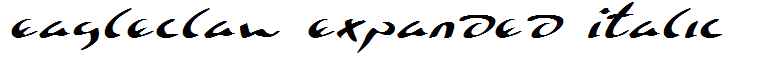 Eagleclaw Expanded Italic