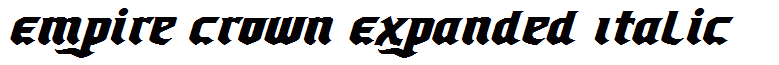 Empire Crown Expanded Italic