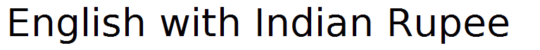 English with Indian Rupee