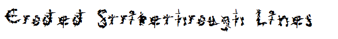 Eroded Strikethrough Lines