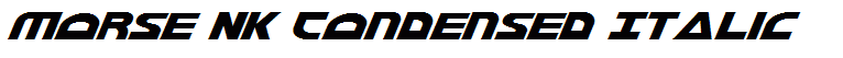 Morse NK Condensed Italic